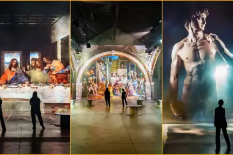 Immersion dans l'art à Paris : La Cène, l'École d'Athènes et le David de Michel-Ange prennent vie.