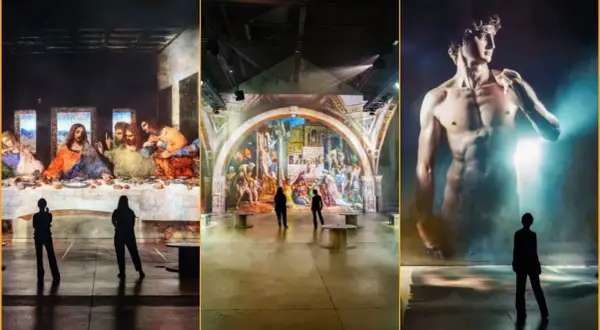 Immersion dans l'art à Paris : La Cène, l'École d'Athènes et le David de Michel-Ange prennent vie.