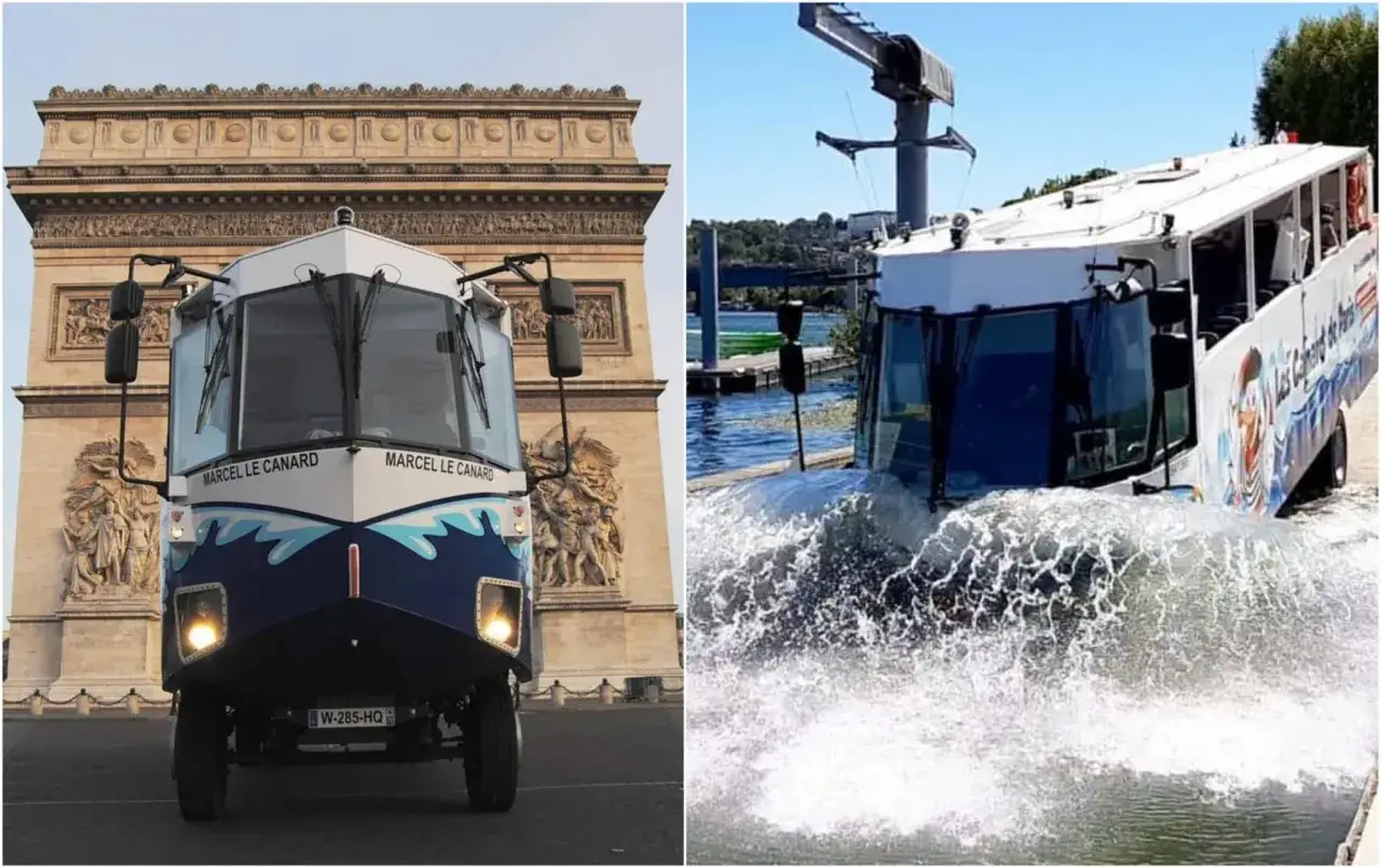 Amusant bus amphibie 